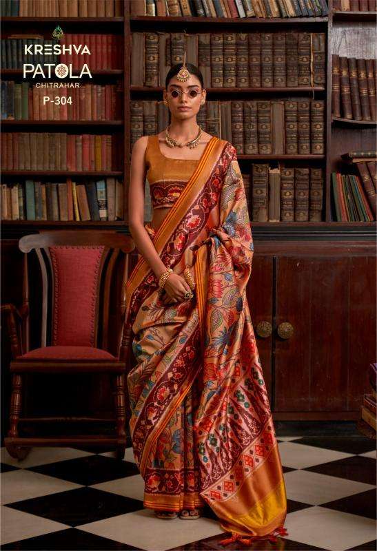 Kreshva patola chitrahar wholesale sarees from india