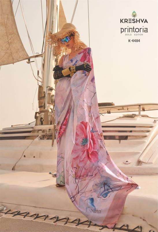 Kreshva printoria korean Saree manufacturers in Surat Gujarat