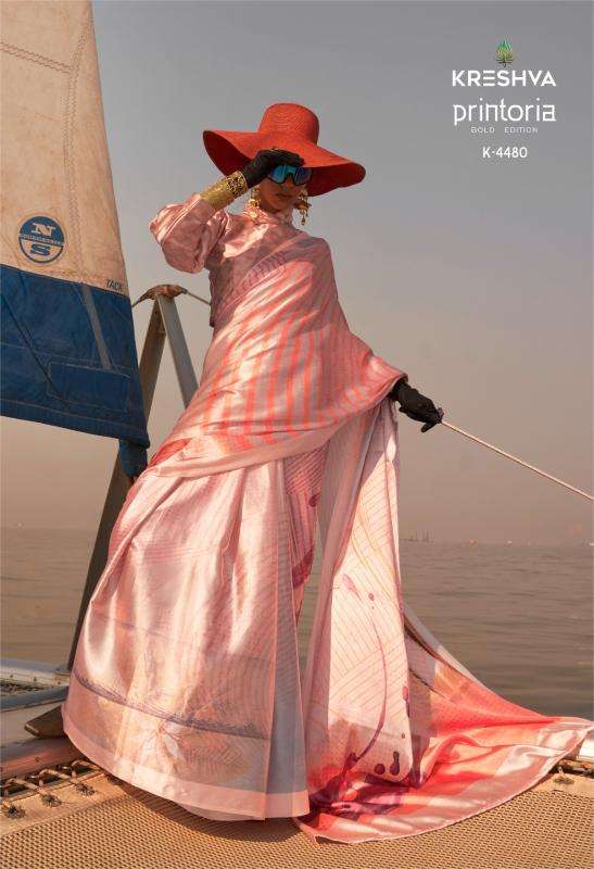 Kreshva printoria korean Saree manufacturers in Surat Gujarat