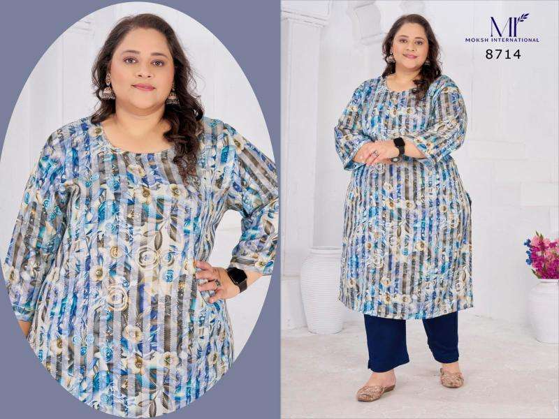 Moksh international plus size nitya vol-1 kurti market in India
