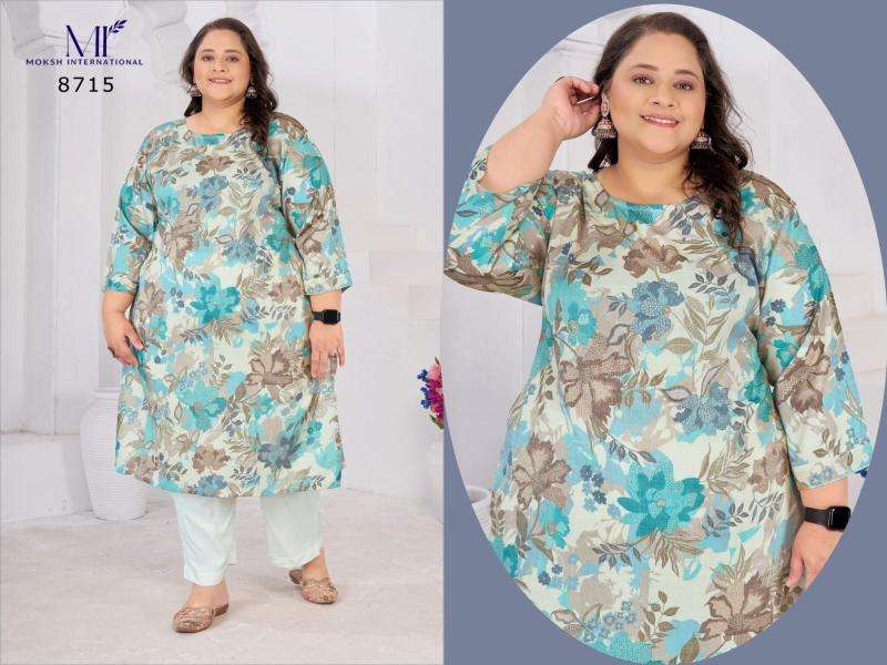 Moksh international plus size nitya vol-1 kurti market in India