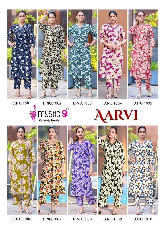 Mystic9 aarvi vol 1 coord set Kurti market in Kolkata
