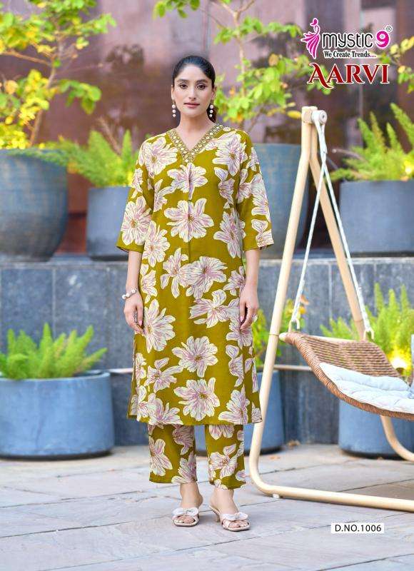Mystic9 aarvi vol 1 coord set Kurti market in Kolkata