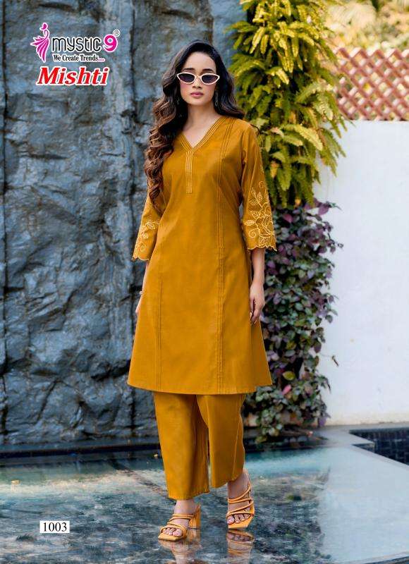 Mystic9 mishti vol 1 coord set Wholesale kurti suppliers in Kolkata