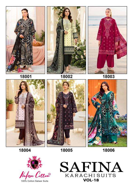Nafisa safina vol-18 salwar suite wholesale dealers in kolkata
