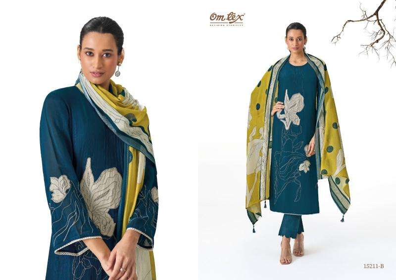 Omtex mireya silk Dress material wholesale market in Rajkot