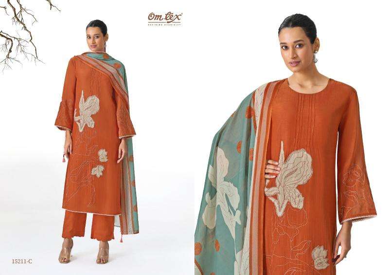 Omtex mireya silk Dress material wholesale market in Rajkot