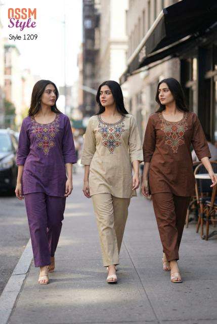 Ossm 1209 coord set Latest kurti collection in hydrabad