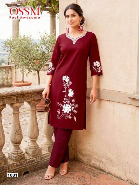 Ossm summer style coord set Ladies kurti wholesale suppliers in Mumbai
