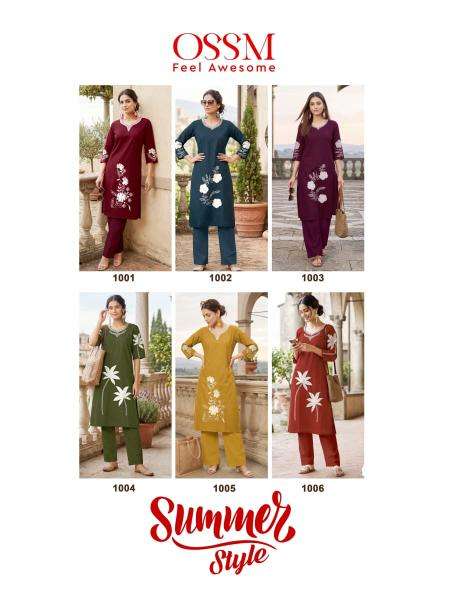 Ossm summer style coord set Ladies kurti wholesale suppliers in Mumbai