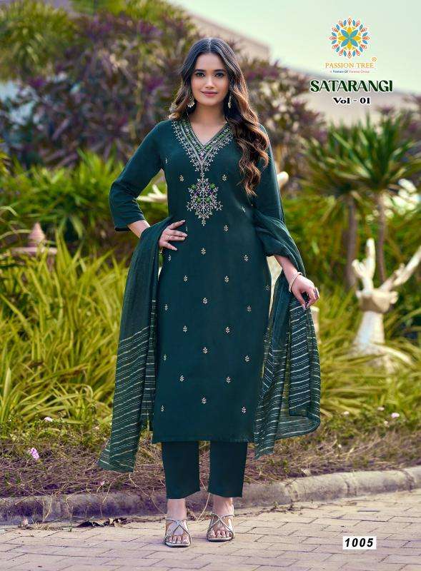 Passion tree satarangi vol-1 Kurti wholesalers