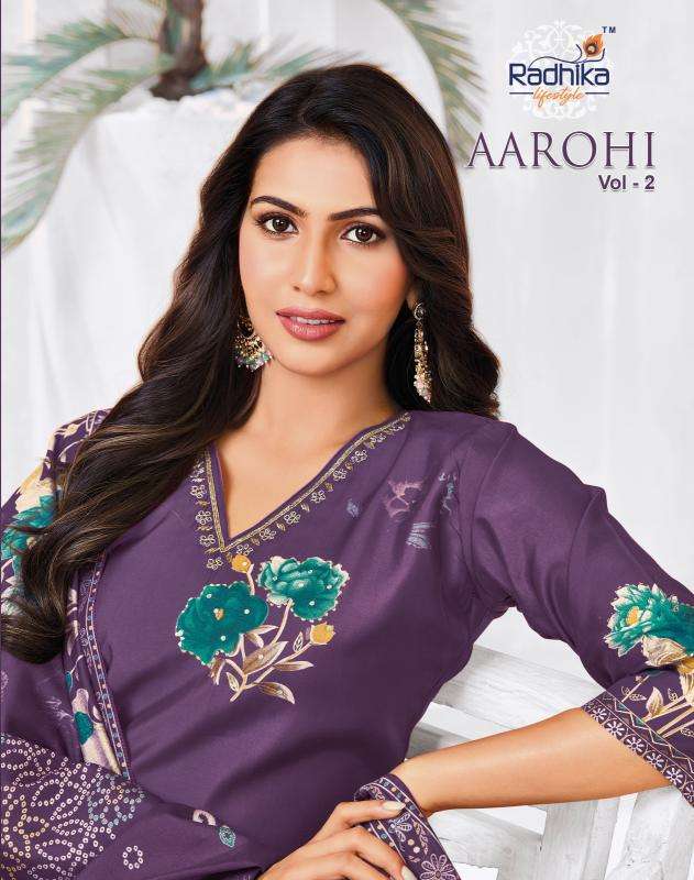 Radhika lifestyle aarohi vol 2 Kurtis manufacturers in Bangalore