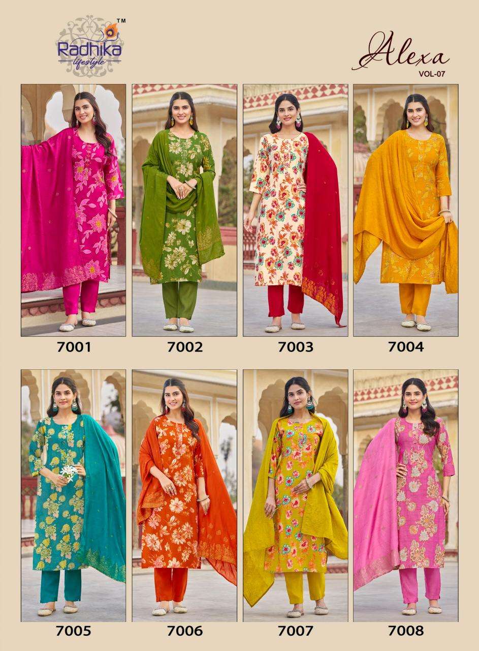 Radhika lifestyle alexa vol-7 Kurti manufacturer in Bangalore