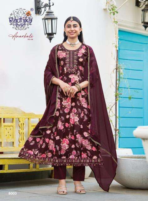 Radhika lifestyle anarkali vol 8 Kurti supplier in hydrabad
