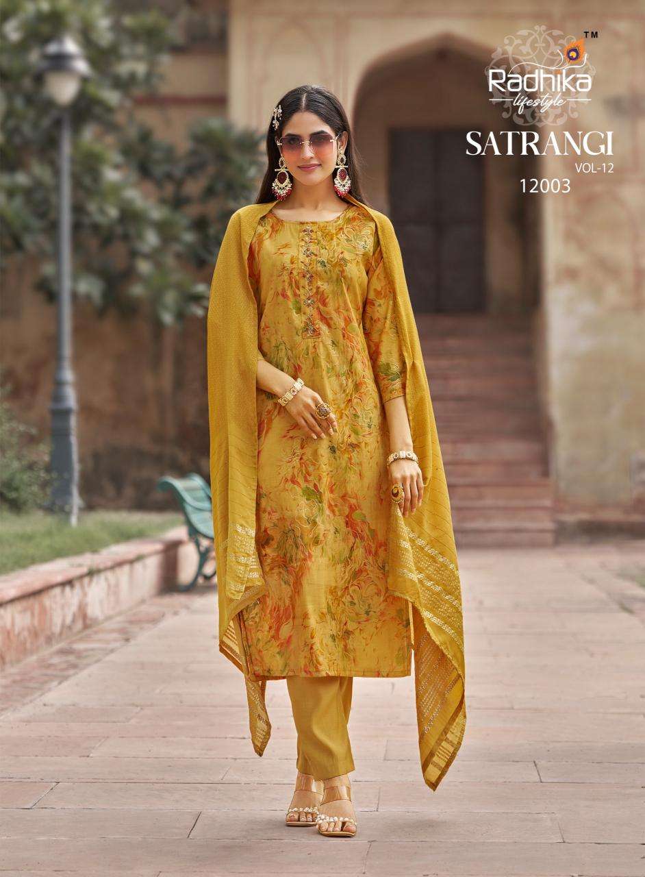 Radhika lifestyle satrangi vol 12 Wholesale Kurti suppliers in Delhi