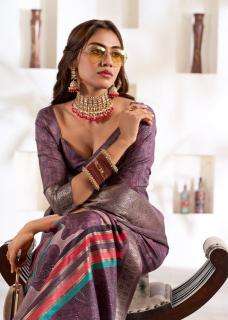 Rajpath violet silk Wholesale saree market in Kolkata