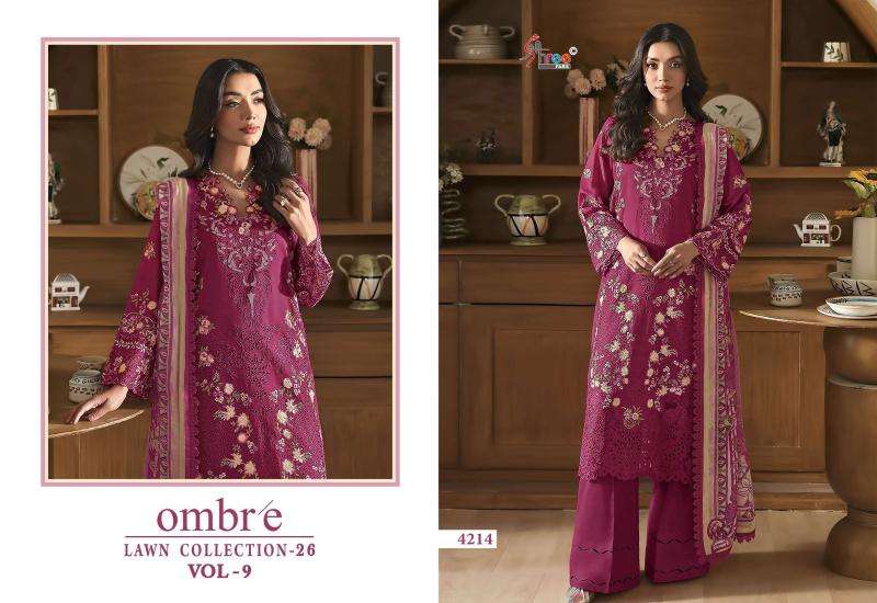 Shree fab ombre lawn collection vol-9 salwar suits wholesale price