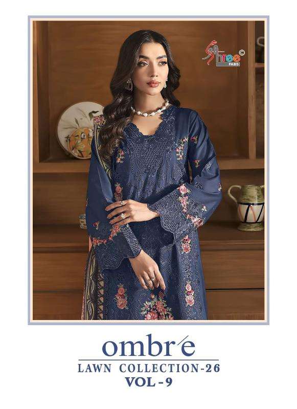 Shree fab ombre lawn collection vol-9 salwar suits wholesale price