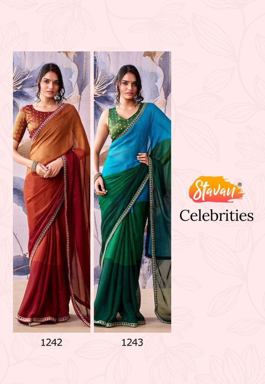 Stavan celebrities chiffon saree market in Kolkata
