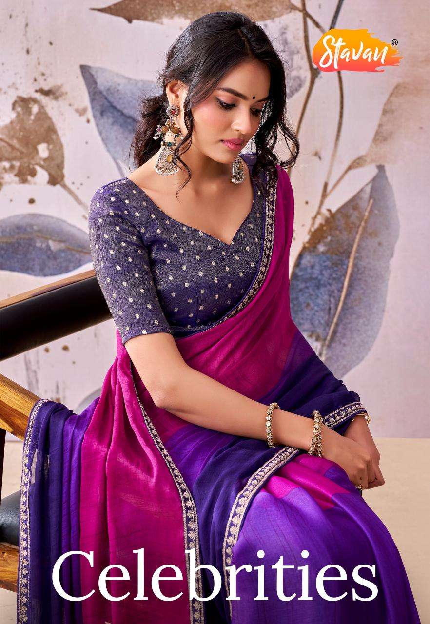 Stavan celebrities chiffon saree market in Kolkata
