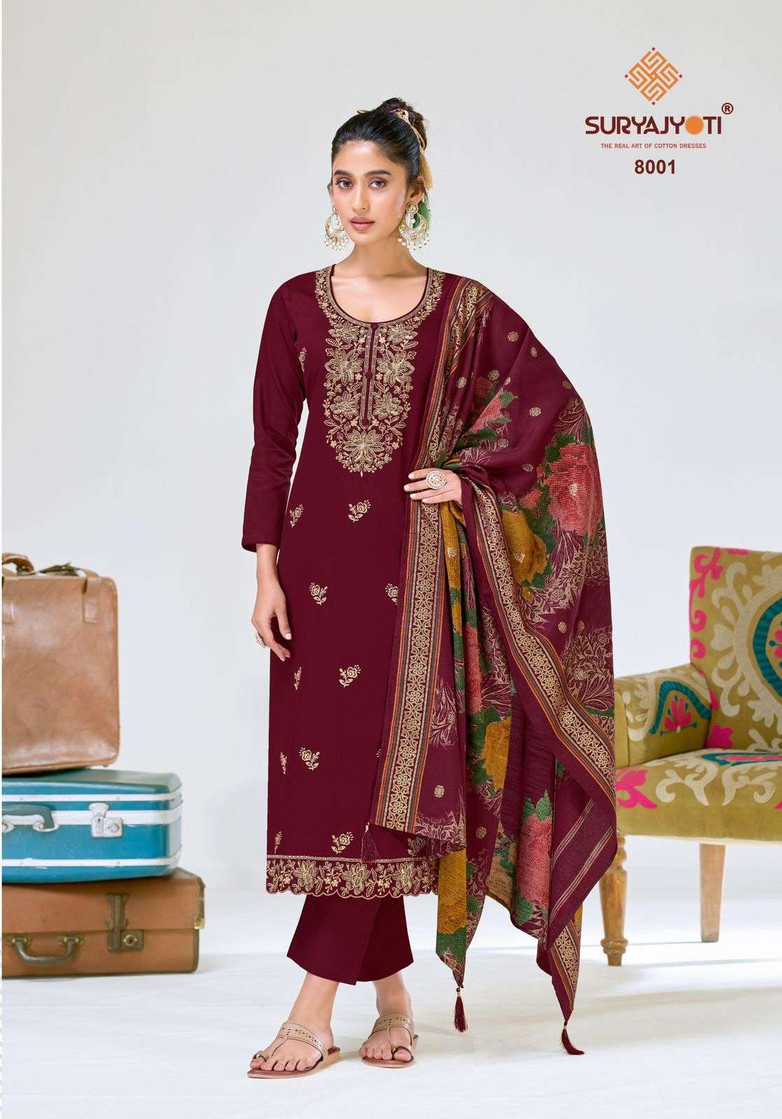 Suryajyoti Pashan Vol 8 Dress materials wholesale market in Delhi