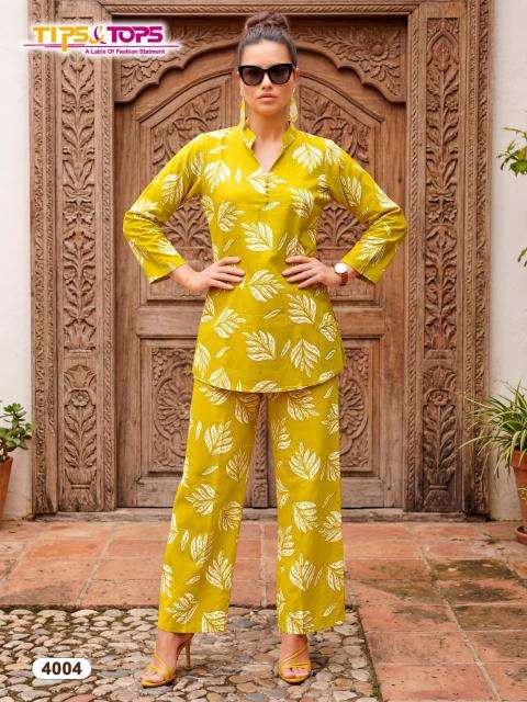 Tips & tops cotton trends vol 4 coord set Kurti wholesale in Gujarat