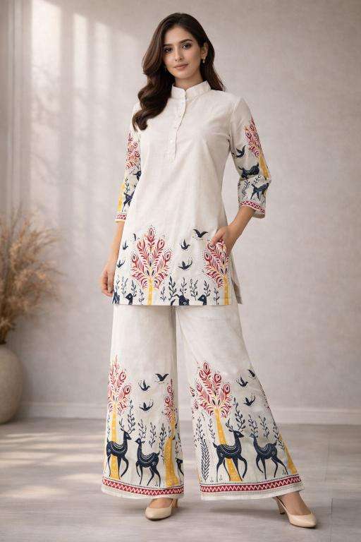 Valerius daman print coord set Kurti suppliers in Ahmedabad
