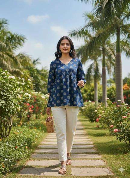 Valerius short top purple Surat Kurti wholesale online