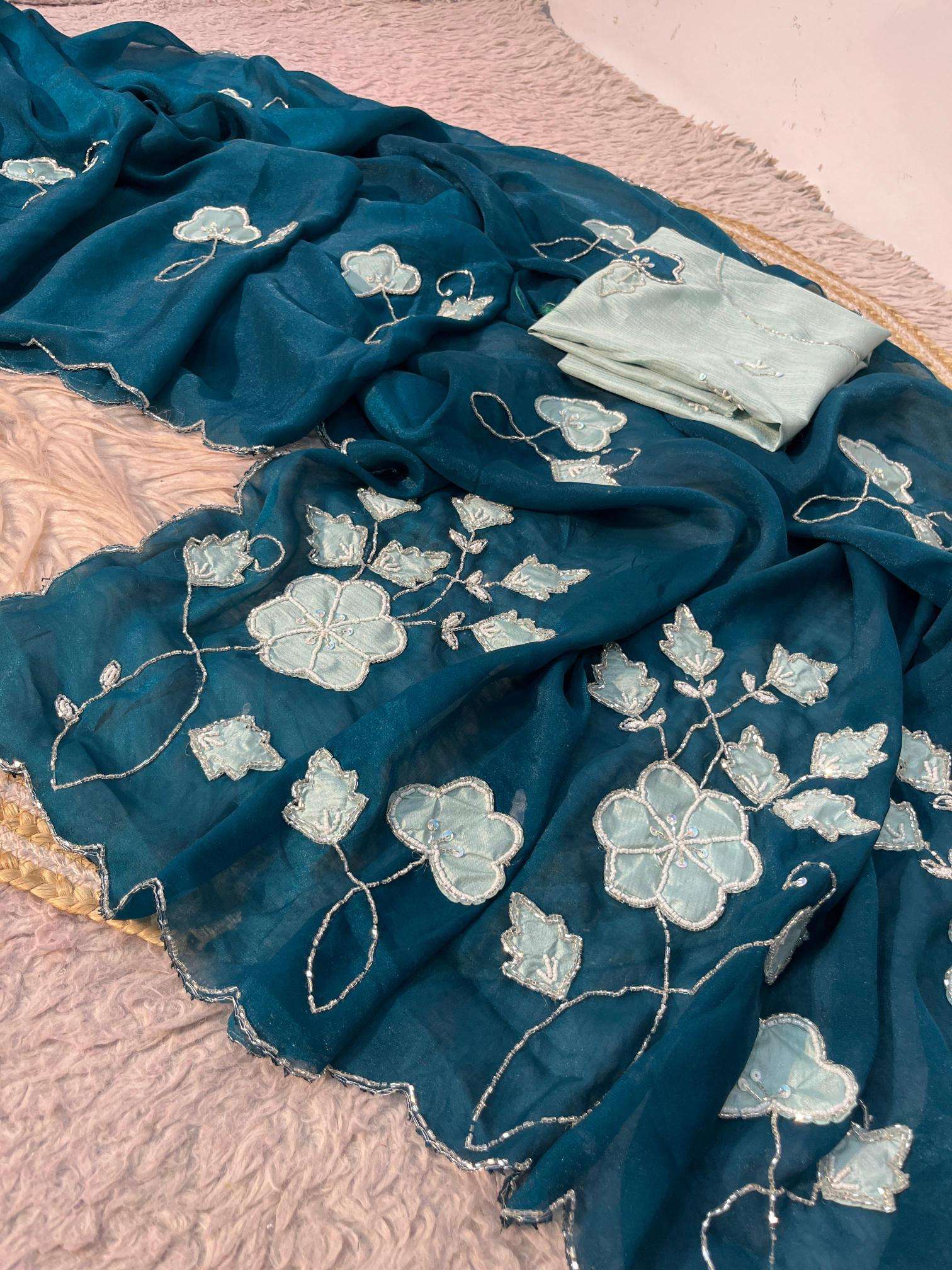 Vinayak handwork x nc moss Surat saree wholesale suppliers