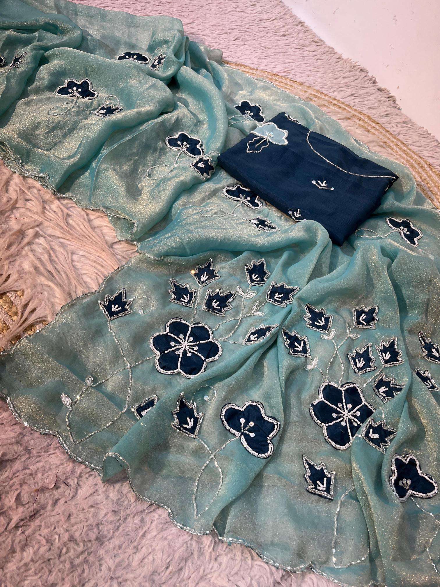 Vinayak handwork x nc moss Surat saree wholesale suppliers