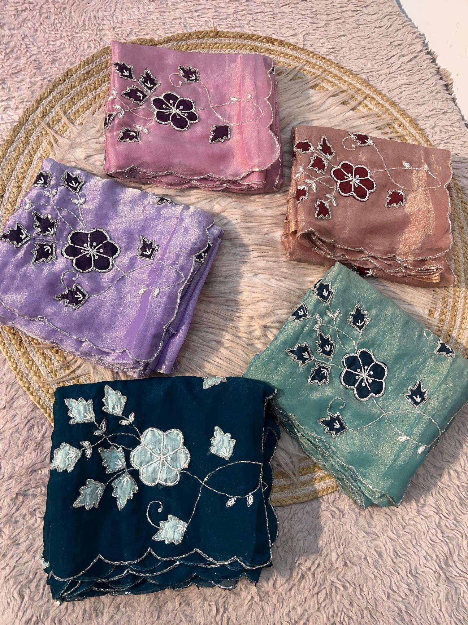 Vinayak handwork x nc moss Surat saree wholesale suppliers