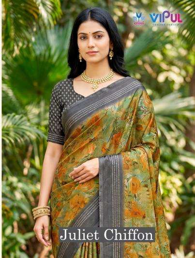 Vipul 35497 juliet chiffon Saree wholesalers in Ahmedabad