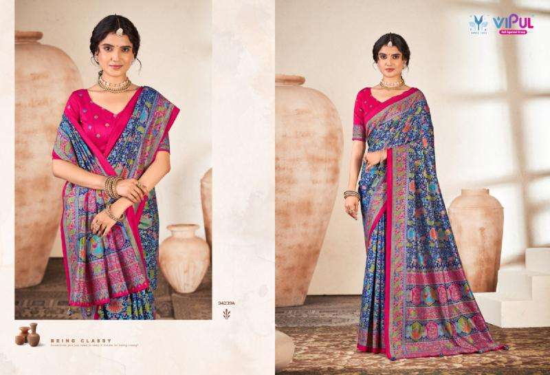 Vipul ivory silk vol-18 saree suppliers in Surat