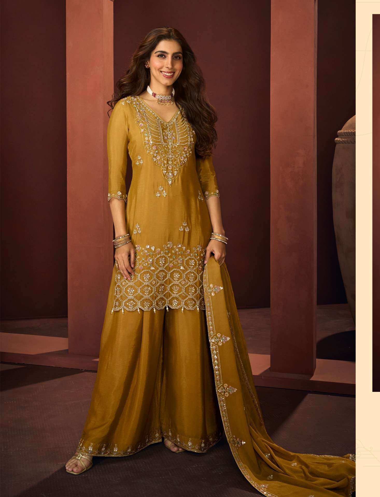 Vouch JMD-5013 yellow Salwar Kameez suppliers in Kolkata