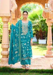 Alok suit 24 carat-5 wholesale dress materials in mumbai with price