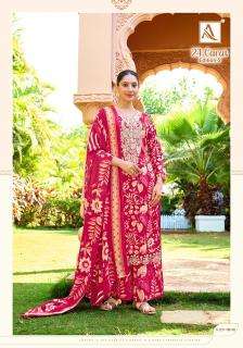 Alok suit 24 carat-5 wholesale dress materials in mumbai with price