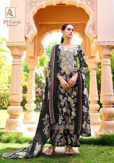 Alok suit 24 carat-5 wholesale dress materials in mumbai with price