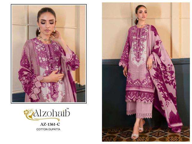 Alzohaib D No-1361 salwar suits wholesale market in hyderabad