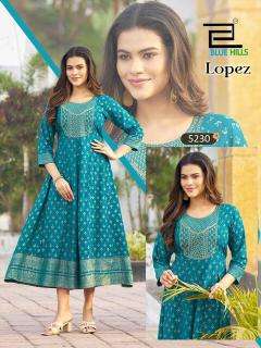 Blue hills lopez Kurti manufacturer in Ahmedabad