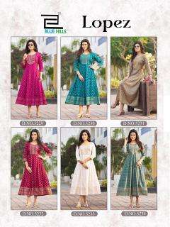 Blue hills lopez Kurti manufacturer in Ahmedabad
