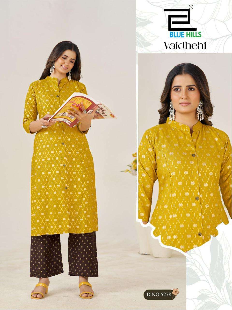 Blue hills vaidhehi wholesale kurti set india