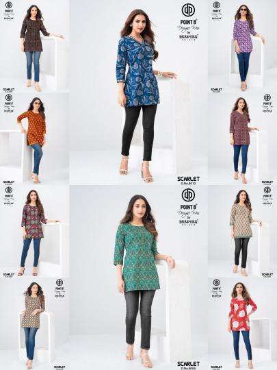 Deeptex scarlet vol-8 Kurti wholesale market in Surat