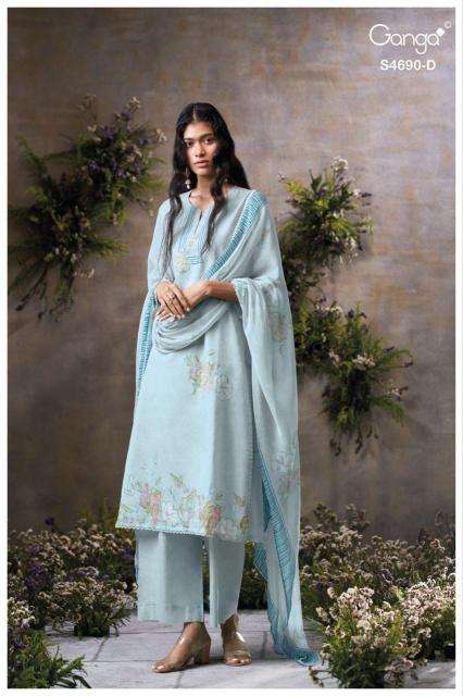Ganga ahaana 4690 dress material wholesale market in gujarat