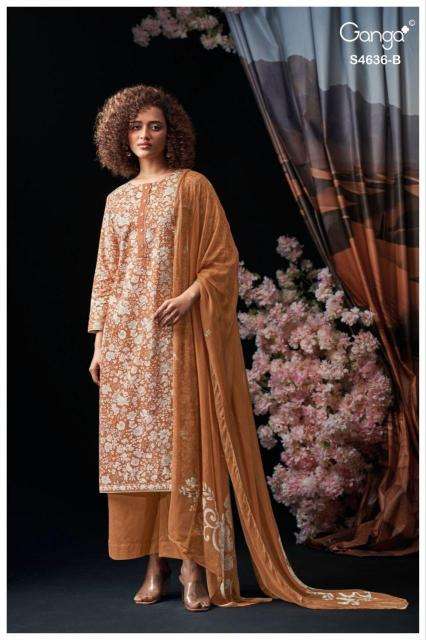 Ganga anera 4636 dress material wholesale indiamart