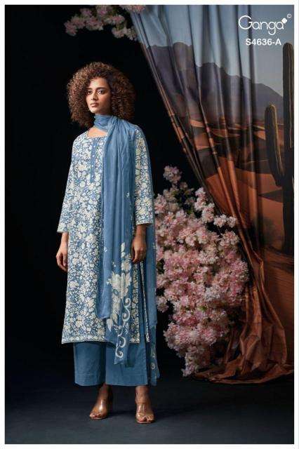 Ganga anera 4636 dress material wholesale indiamart