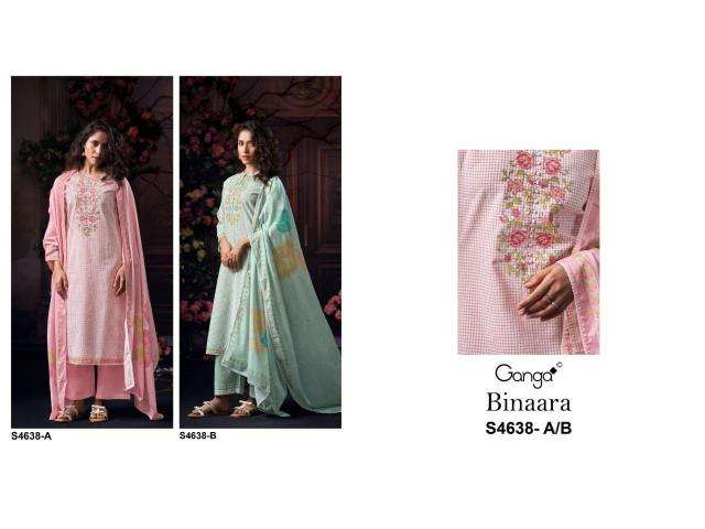Ganga binaara 4638 cotton dresses india wholesale