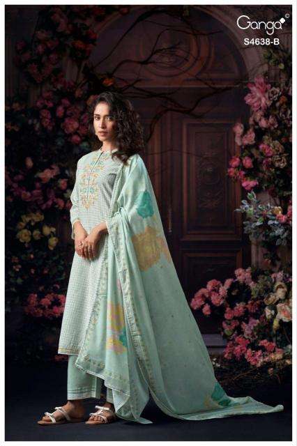 Ganga binaara 4638 cotton dresses india wholesale