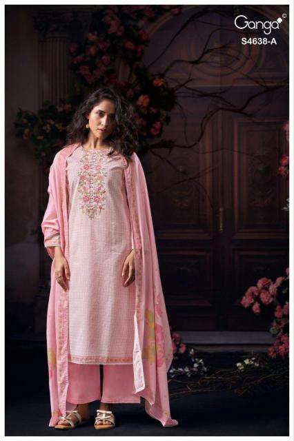 Ganga binaara 4638 cotton dresses india wholesale