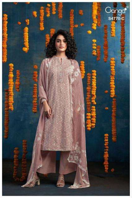 Ganga blaise 4770 wholesale dress material market in ahmedabad with price