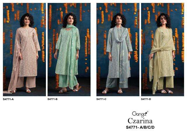 Ganga czarina 4771 wholesale market in ahmedabad for dress materials